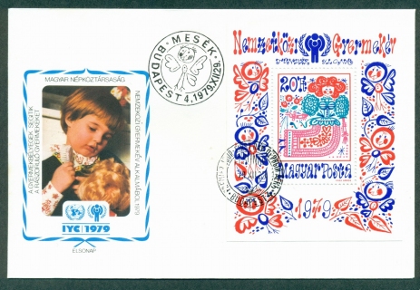 Hungary-1979-IYC-International-Year-of-the-Child-MS-FDC-lot32101