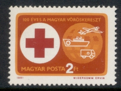 Hungary-1981-Hungarian-red-Cross-Cent-MUH