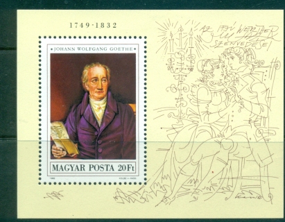 Hungary-1982-Johann-Wolfgang-Goethe-MS-MLH-lot37891