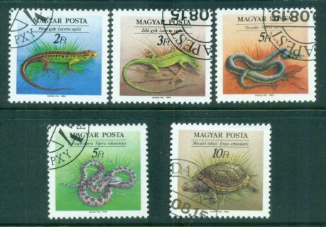 Hungary-1989-Reptiles