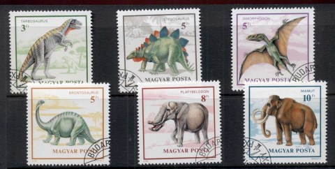 Hungary-1990-Prehistoric-Animals-Dinosaurs-CTO