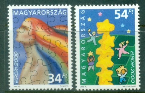 Hungary-2000-EUROPA-Stamps-Tower-of-6-Stars-MUH Hungary-2000-EUROPA-Stamps-Tower-of-6-Stars-MUH