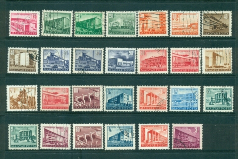 Hungary-1953-on-Building-Types-Asst-37-FU-lot37622