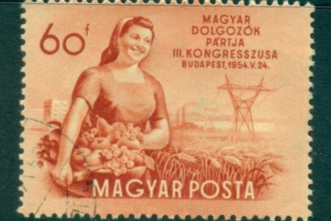 Hungary-1954-Workers-party-FU-lot37608