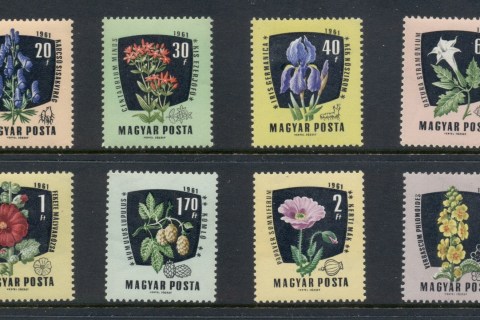 Hungary-1961-Medicinal-Herbs-Flowers-MUH