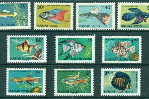 Hungary-1962-Tropical-Fish-lot37675