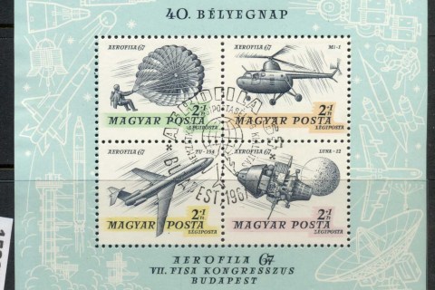 Hungary-1967-Aviation-MS-CTO