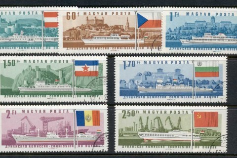 Hungary-1967-Danube-Commission-Ships-CTO