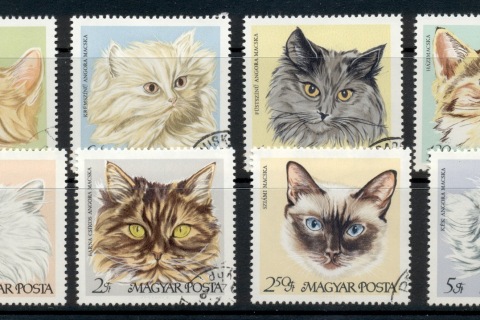 Hungary-1968-Domestic-Cats-CTO