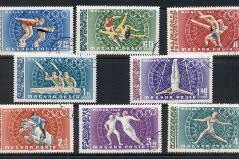 Hungary-1968-Summer-Olympics-Mexico-CTO