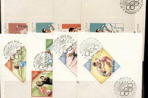 Hungary-1972-Summer-Olympics-Munich-8x-FDC