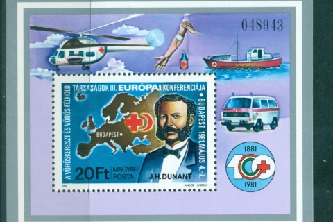 Hungary-1981-Red-Cross-MS-MUH-lot58811