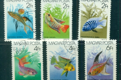 Hungary-1987-Freshwater-Fishes-CTO