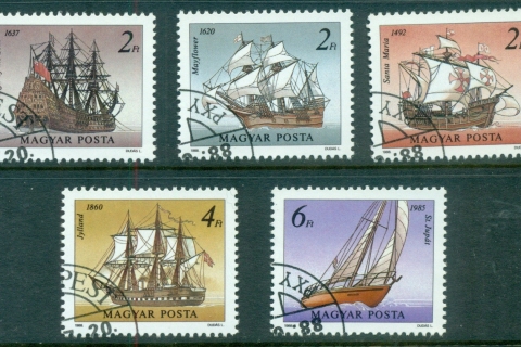 Hungary-1988-Sailing-Ships-CTO-2