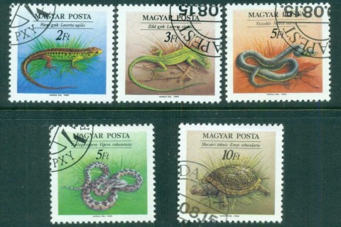 Hungary-1989-Reptiles