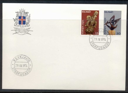 Iceland-1974-Europa-Sculpture-FDC