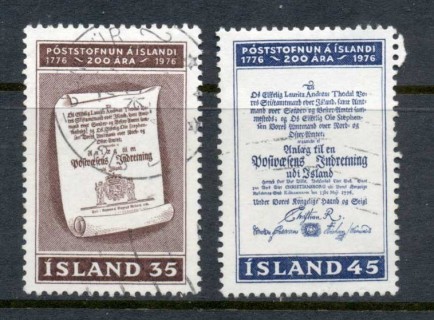 Iceland-1976-Icelandic-Postal-Service-Bicentennial-FU