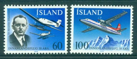 Iceland-1978-Domestic-Flight-Anniv-MUH-lot32581