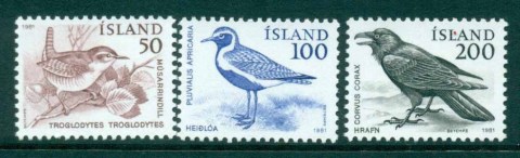 Iceland-1981-Bird-defins-3-MUH-lot32601