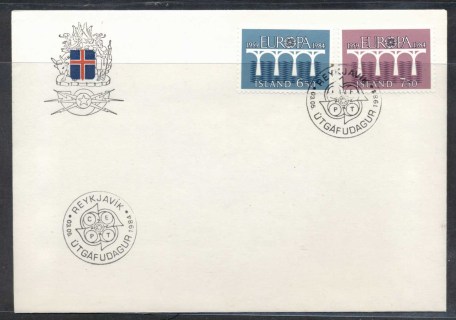 Iceland-1984-Europa-Bridge-FDC