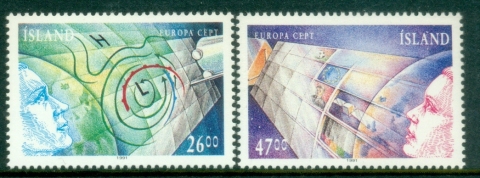 Iceland-1991-EUROPA-Stamps-European-Aerospace-Space-Research-MUH