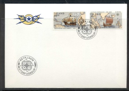 Iceland-1992-Europa-Columbus-Discovery-of-America-FDC