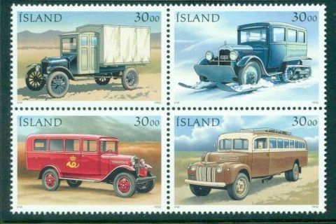 Iceland-1992-Mail-Trucks-Blk-4-MUH-lot32411