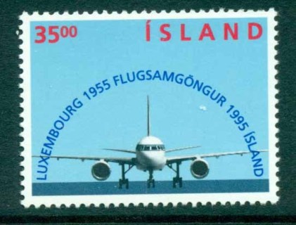 Iceland-1995-Iceland-Air-route-MUH-lot32424