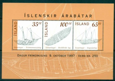 Iceland-1997-Stamp-Bay-Ships-MS-MUH-lot32449