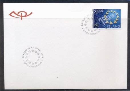 Iceland-1999-Council-of-Europe-FDC