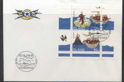 Iceland-1994-Europa-Scientific-Discoveries-MS-FDC
