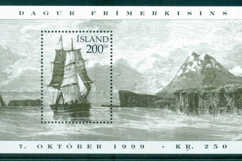 Iceland-1999-Stamp-Day-Sailing-Ship-MS-MUH-lot32386