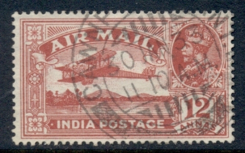 India-1929-30-Airmail-12a-FU