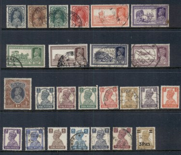 India-1937-43-KGVI-Assorted-FU