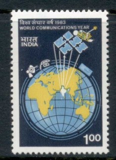 India-1983-World-Communications-Year-MUH