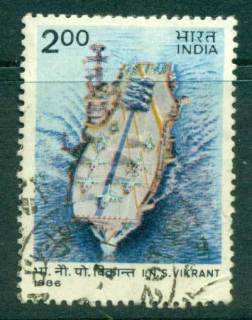 India-1986-Aircraft-Carrier-Vikrant-FU-Lot26539