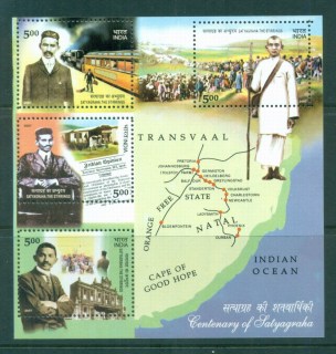 India-2007-Satyagraha-Centenary-MS-MUH-lot82642