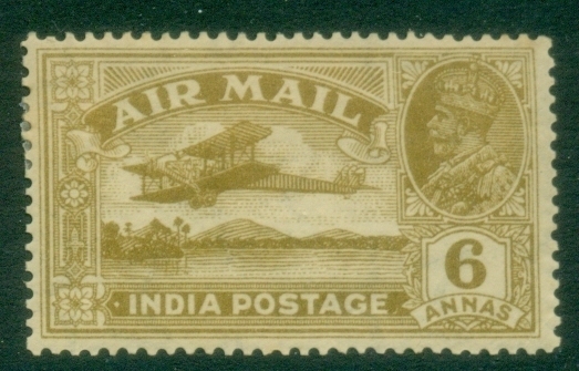 India-1929-KGV-Airmail-6a-MLH