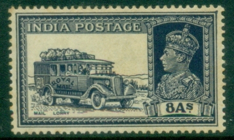 India-1937-40-KGVI-Pictorial-8a-Mail-Truck-MLH_1