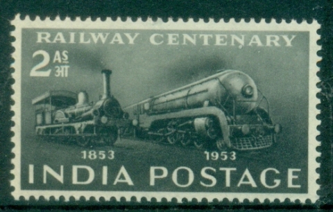 India-1953-The-100th-Anniversary-of-Indian-Railways-MUH