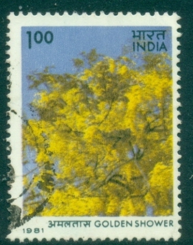 India-1981-Flowering-Trees-1r-FU