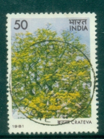 India-1981-Flowering-Trees-50p-FU