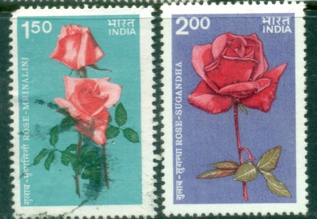India-1984-Roses-Flowers-FU-MLH