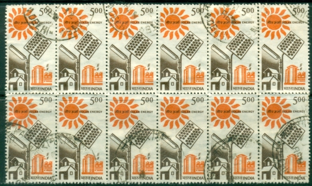 India-1988-Science-and-Technology-5r-Solar-block-12-FU