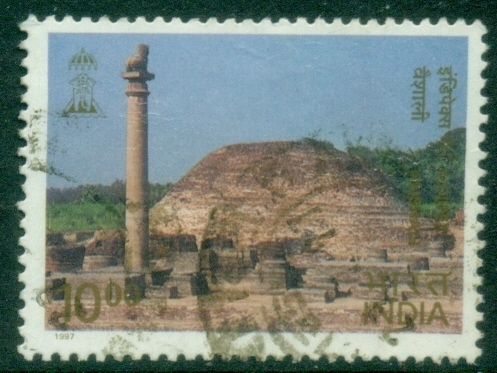 India-1997-INDEPEX-97-International-Stamp-Exhibition-New-Delhi-Buddhist-Cultural-Sites-10r-FU