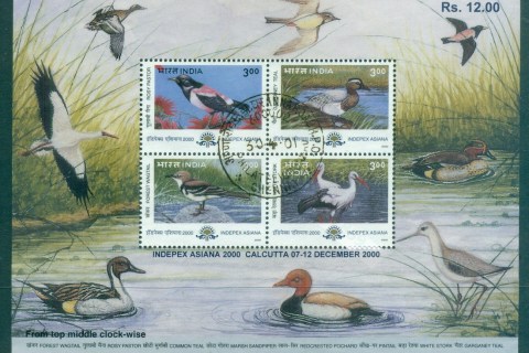 India-2000-INDIPEX-Birds-MS-FU