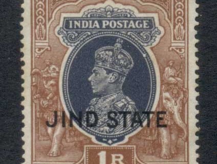 India-Jind-State-1938-KGVI-1R-light-tones-MUH