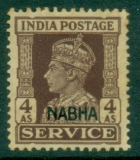 Nabha-1942-44-India-KGVI-Portrait-Service-4a-Opt-NABHA-MLH