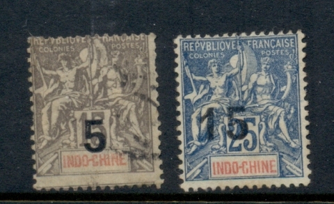 Indo-China-1903-Navigation-Commerce-Surch-FU