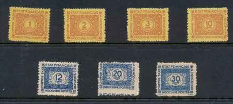 Indo-China-1943-44-Postage-Dues-Asst-MLH